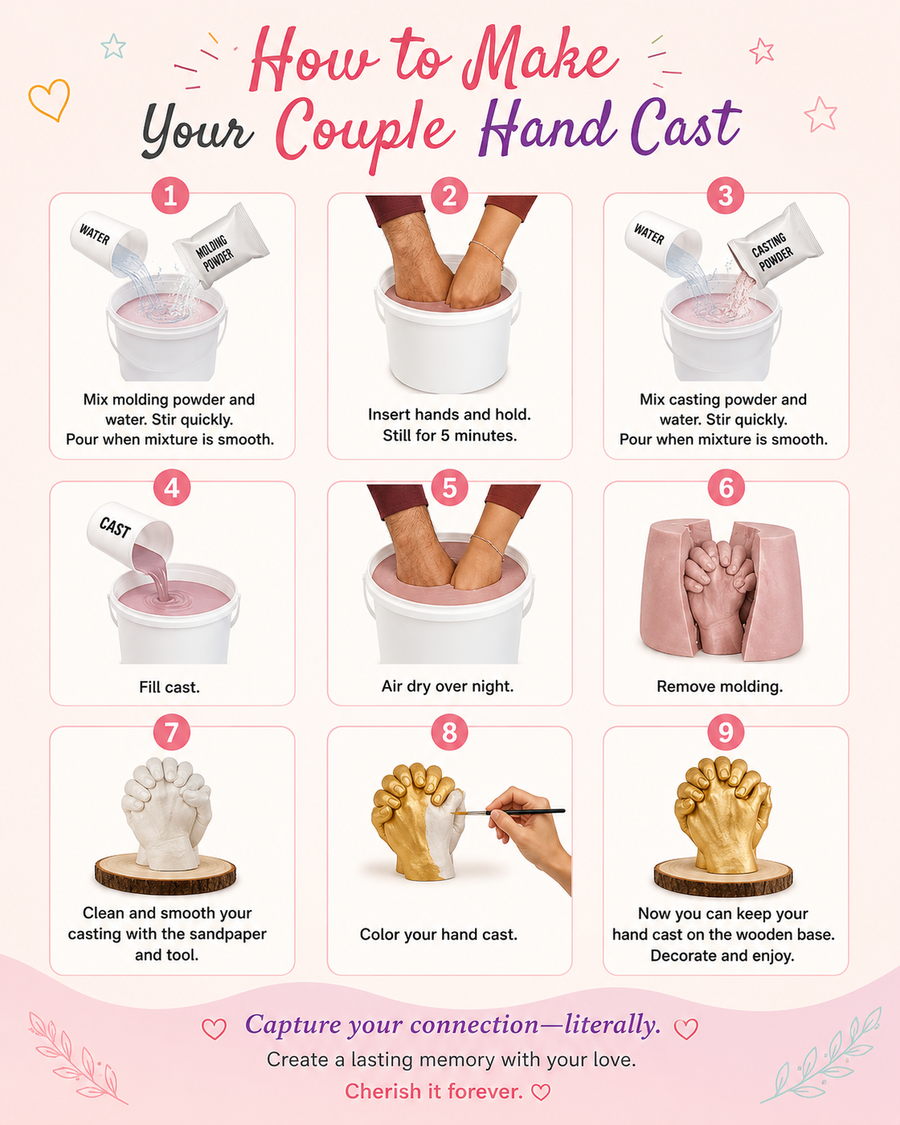 DIY Hand Casting Kit for Couples