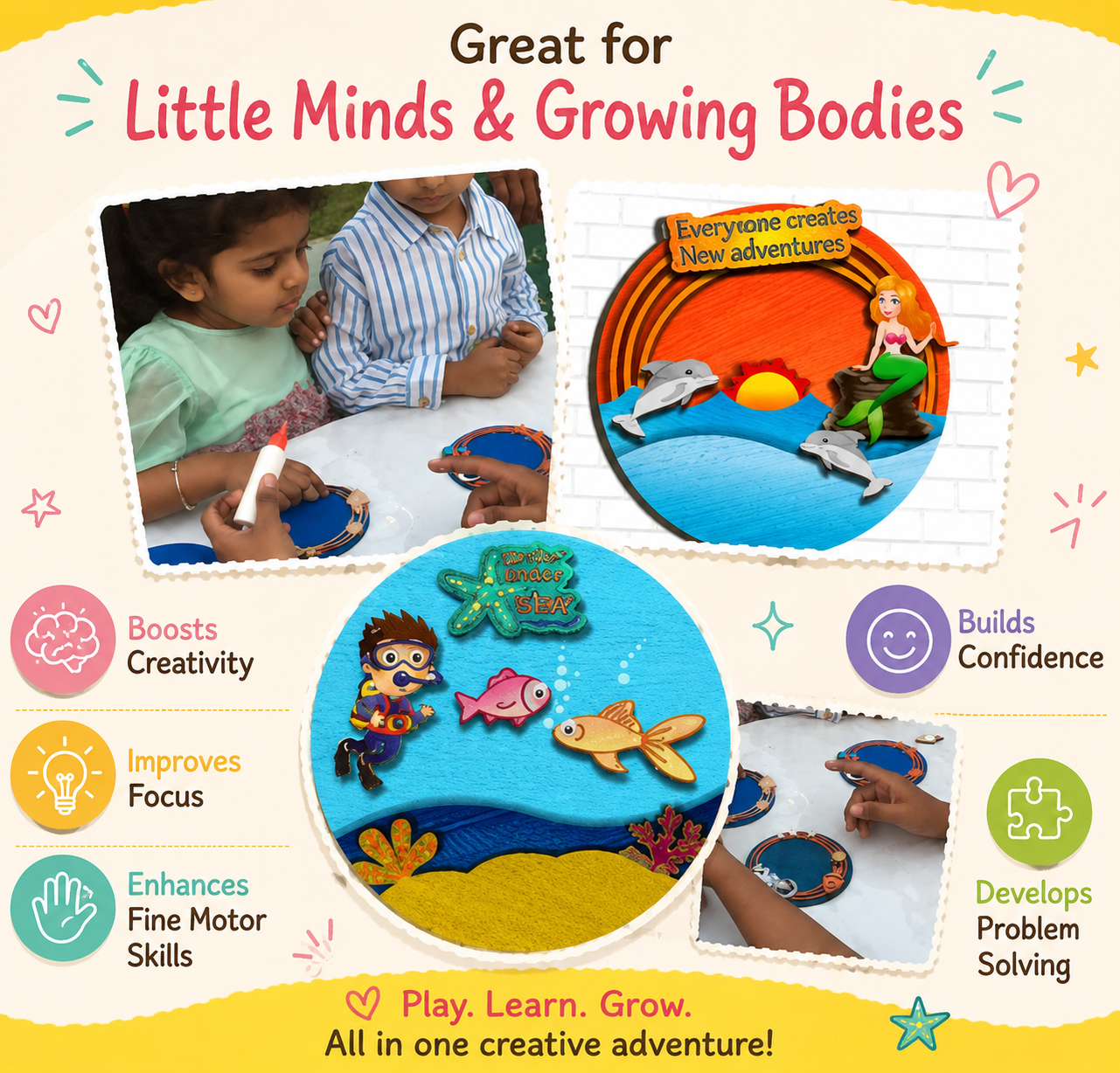 DIY Fridge Magnet Aquarium Theme Kit | 4years+