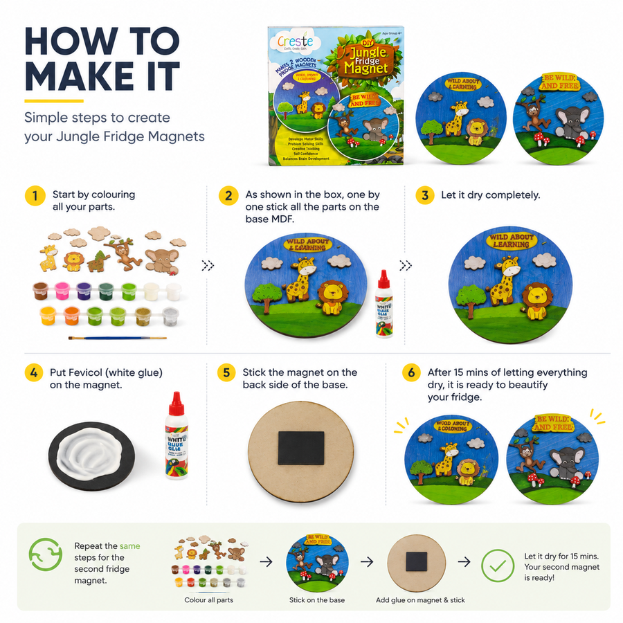 Fridge Magnet Jungle Theme Kit