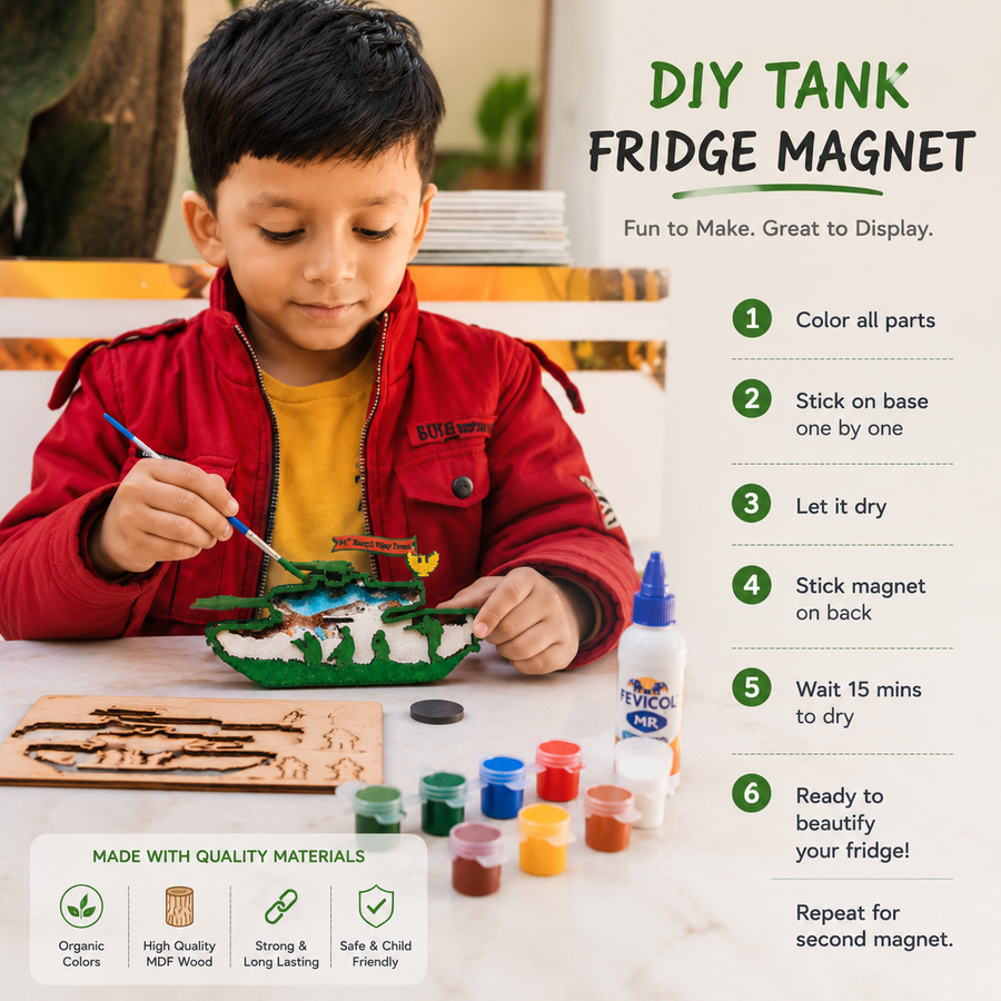 Tank Fridge Magnet Making Kit