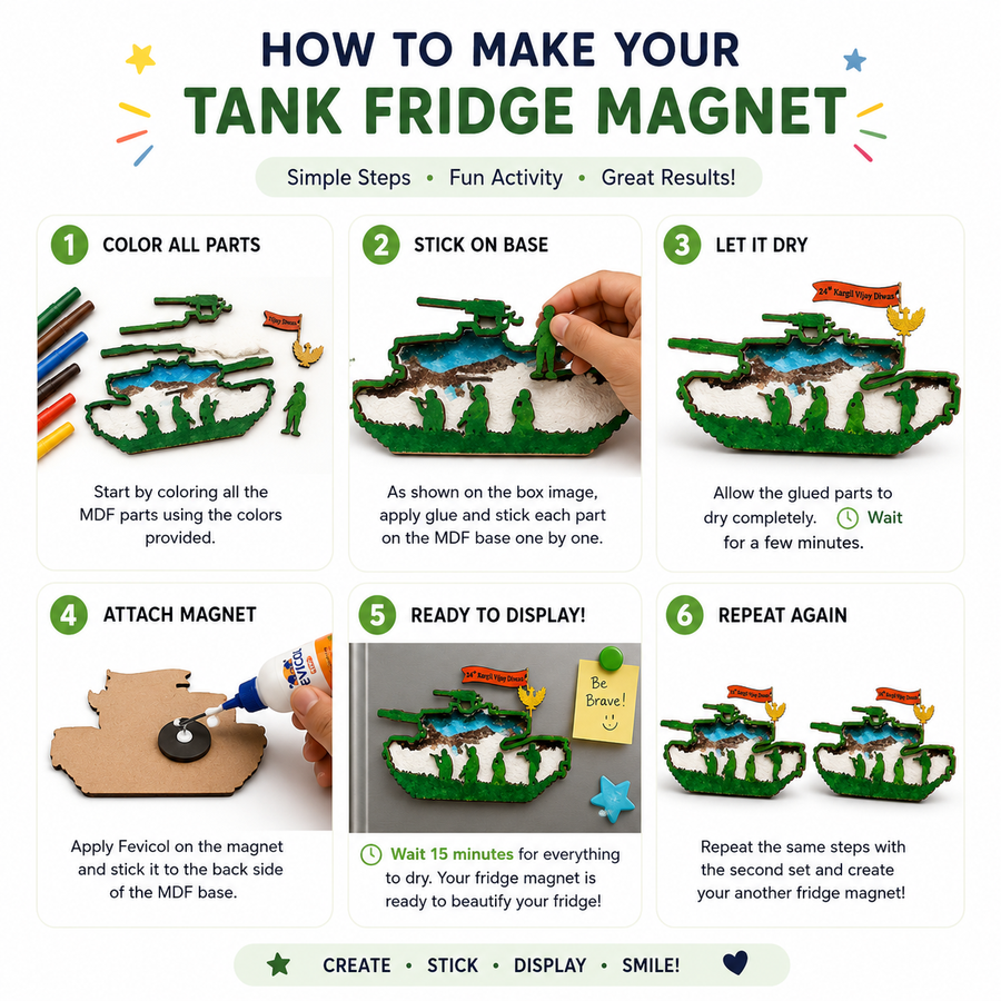 Tank Fridge Magnet Making Kit