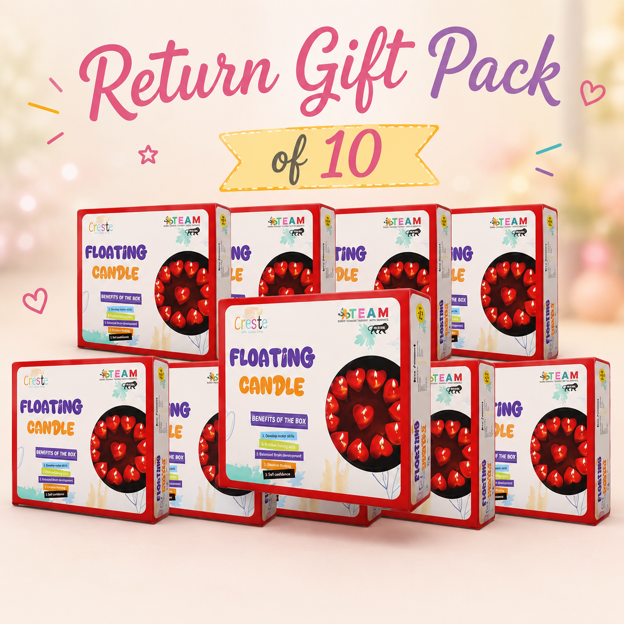 DIY Floating Candle Making Kit | Return Gifts Pack of 10pcs | 10years+