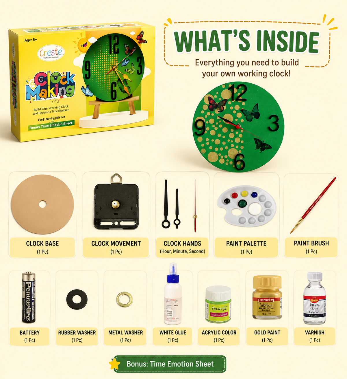 DIY Clock Making Kit | 5years+