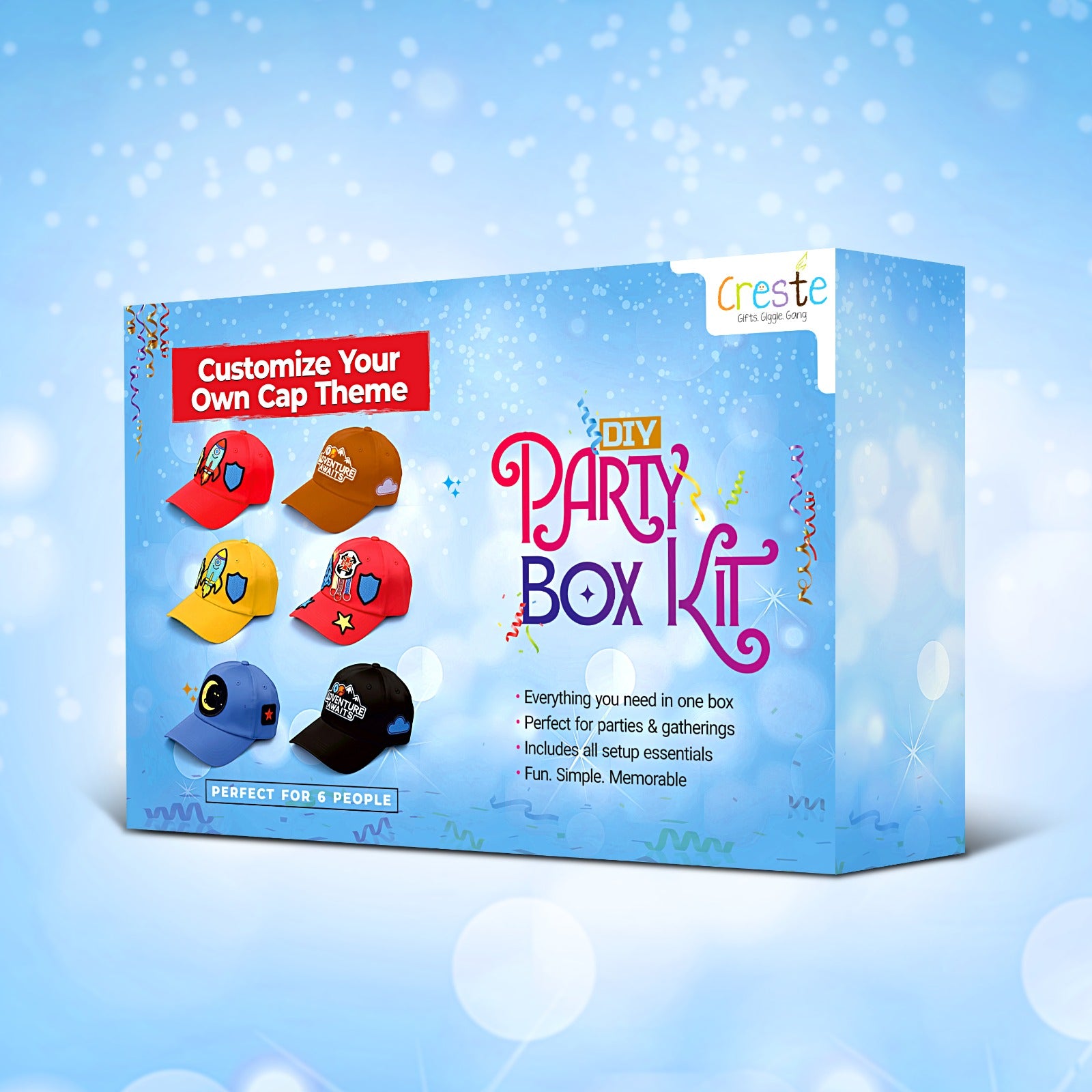 DIY Party Box Kit | Customise Your Own Cap Theme