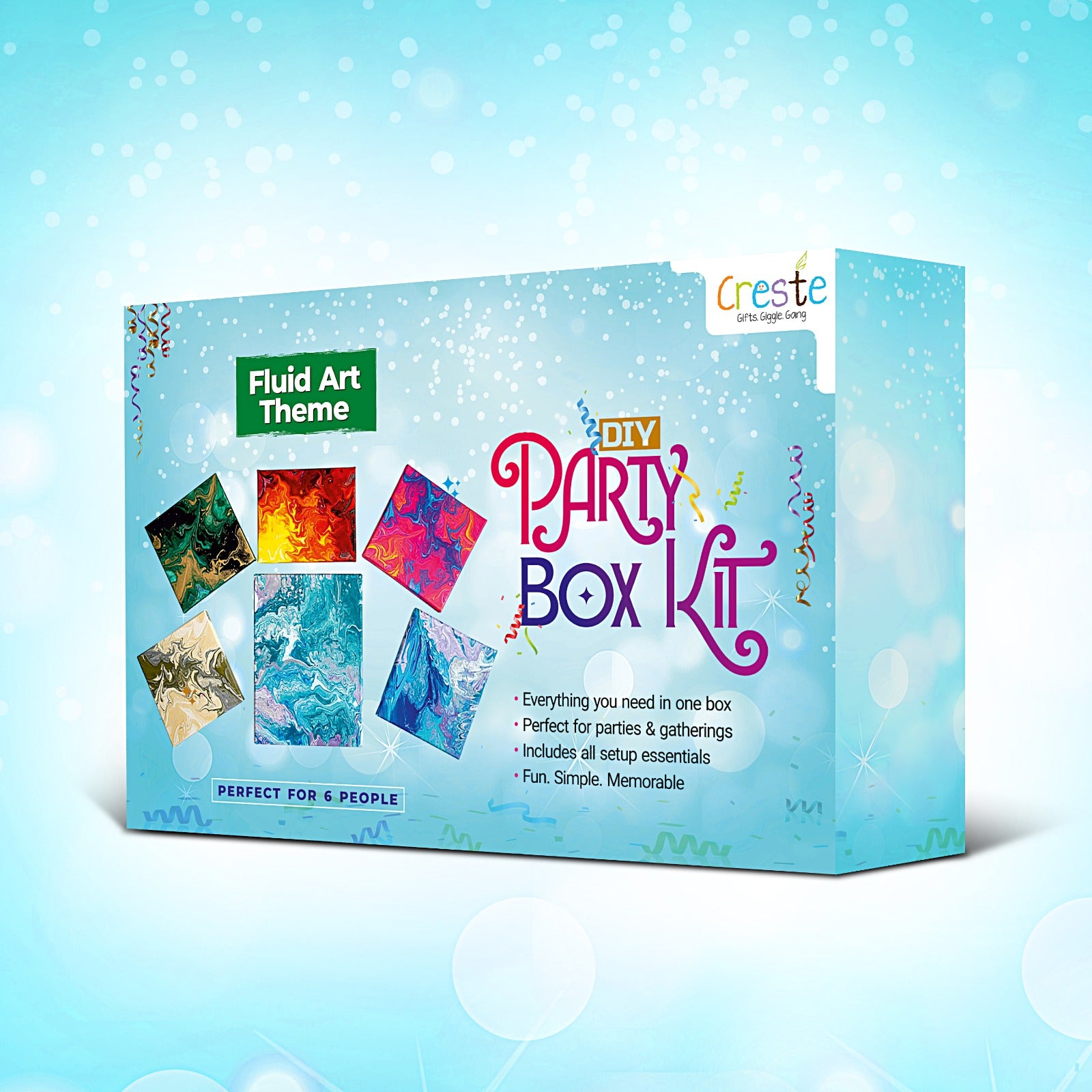 DIY Party Box Kit | Fluid Art Theme