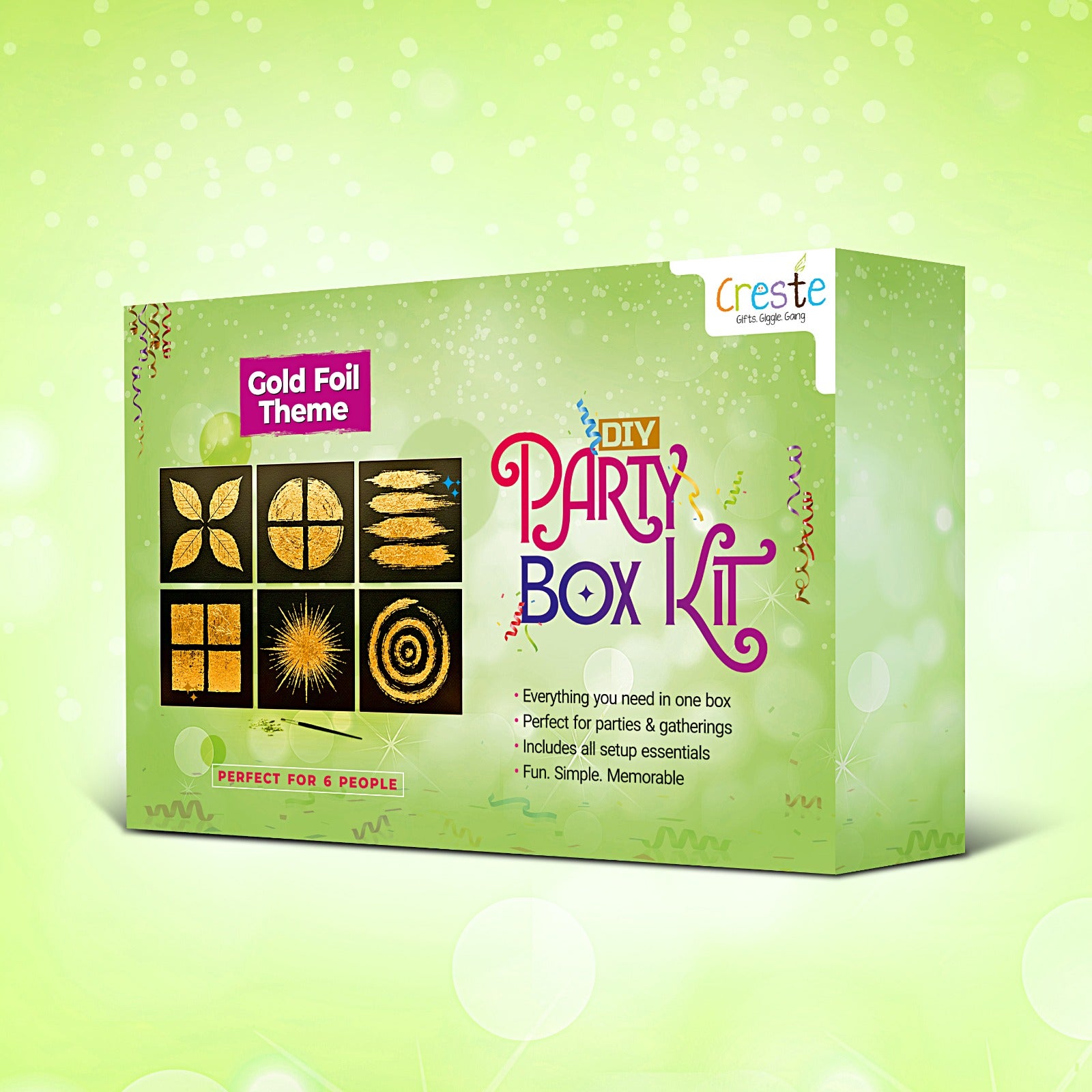 DIY Party Box Kit | Gold Foil Theme