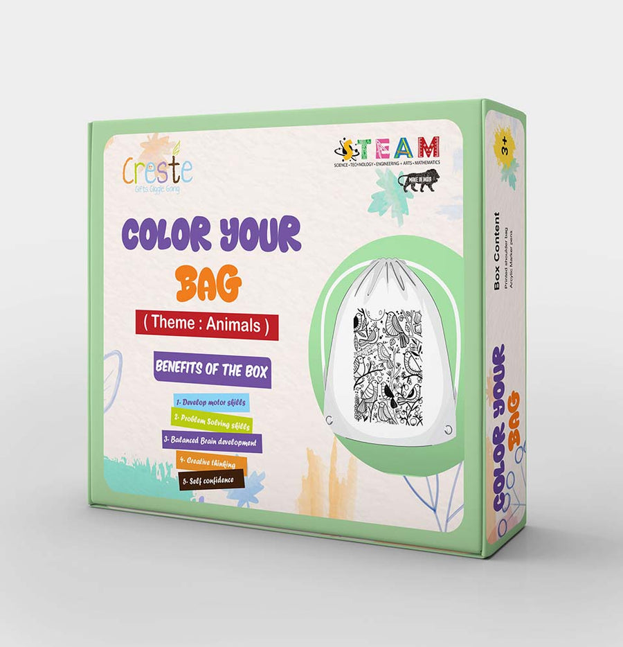 Color Your Bag Kit | Animal Theme (Backpack Type)