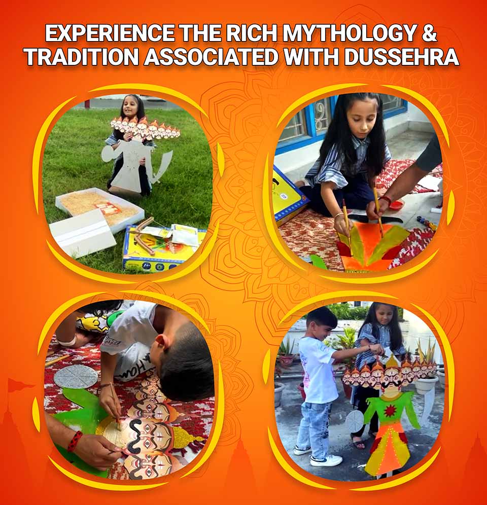 DIY Dussehra Kit for Kids - 3ft Ravan Craft Set with Pre-Cut Pieces, Paints & Stickers - Educational Festival Activity for Ages 3+