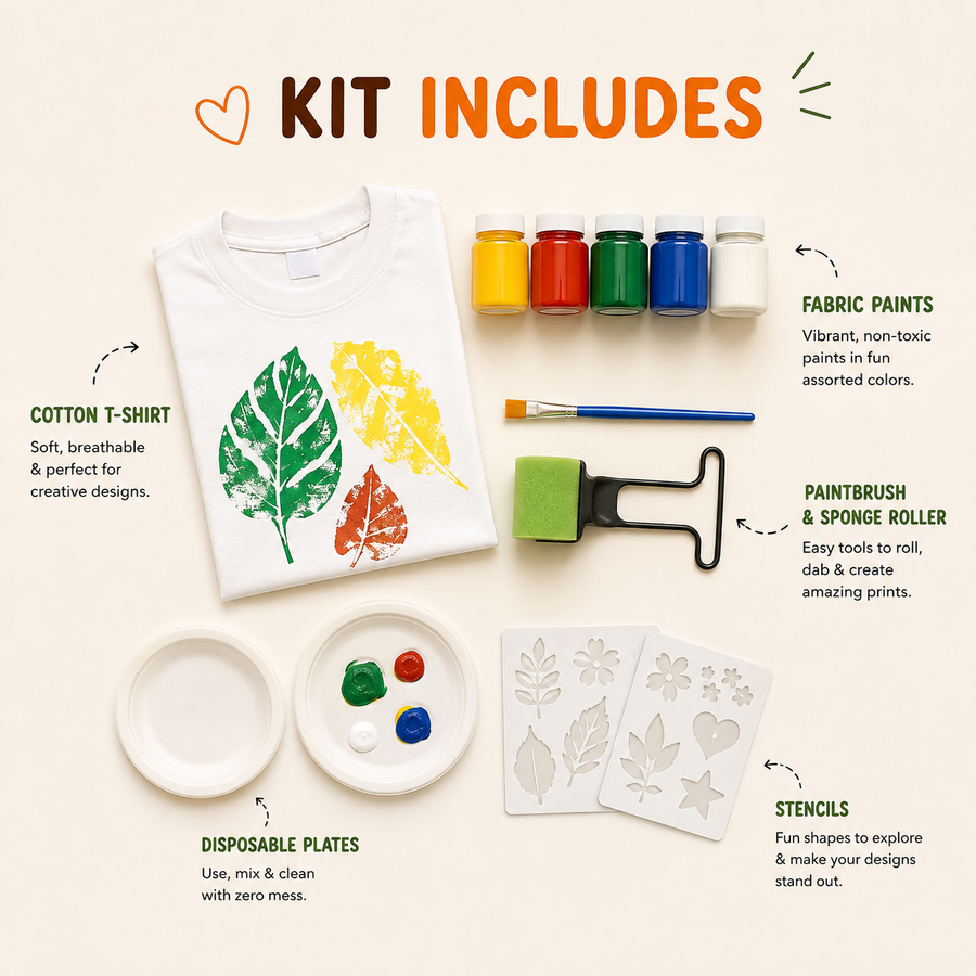 Leaf Printing on Tshirt Kit