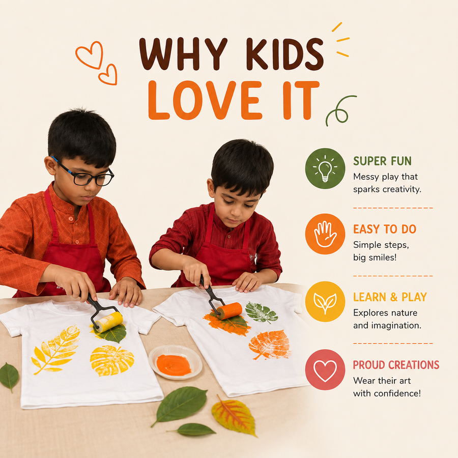 Leaf Printing on Tshirt Kit