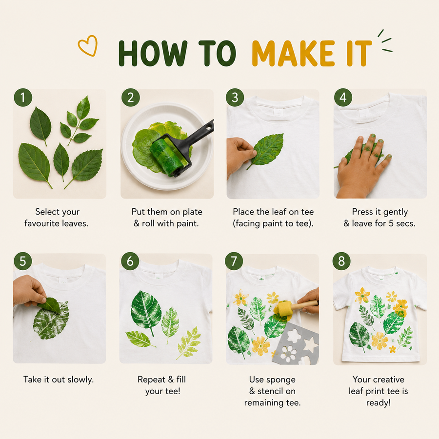 Leaf Printing on Tshirt Kit