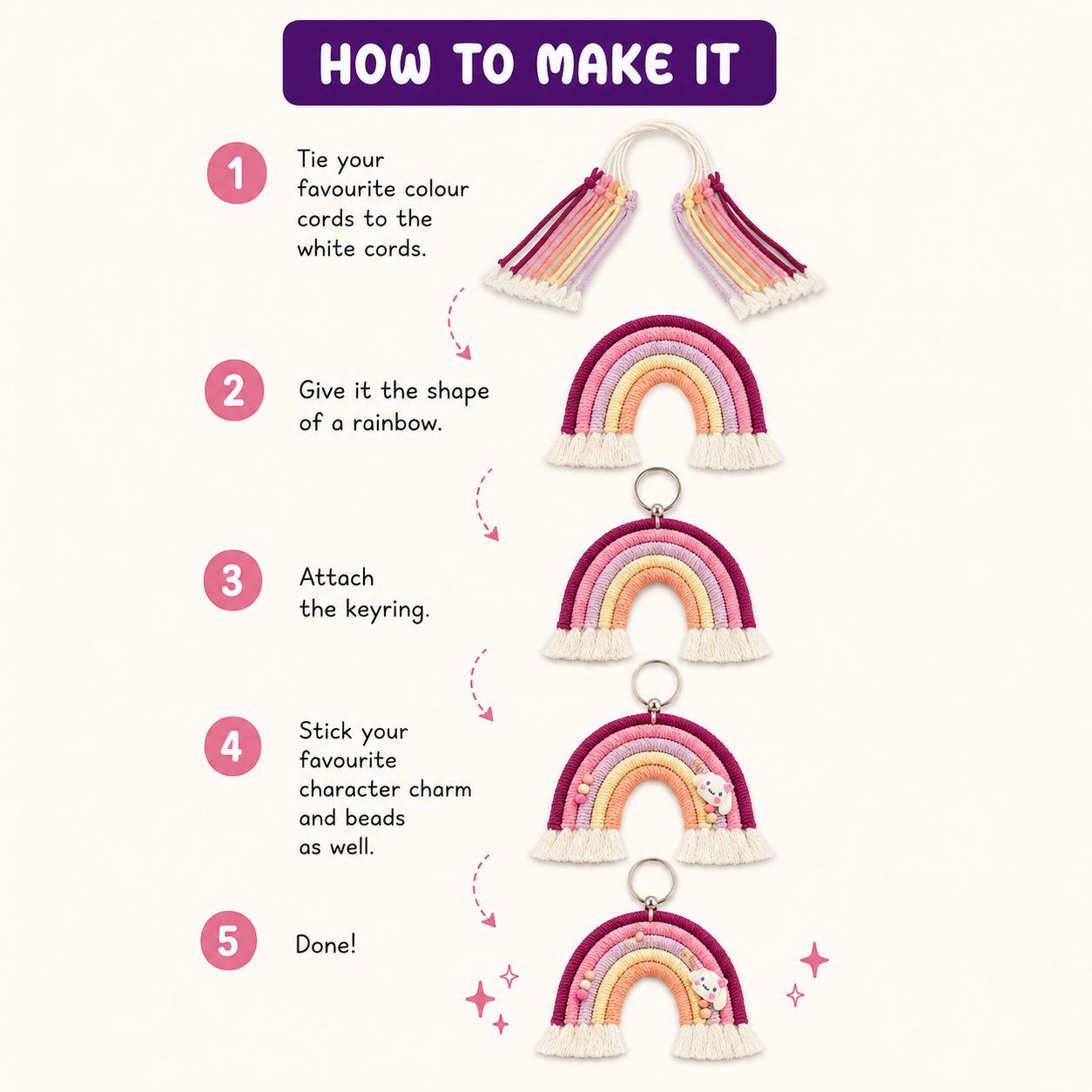 DIY Macrame Rainbow Making Kit | 5years+