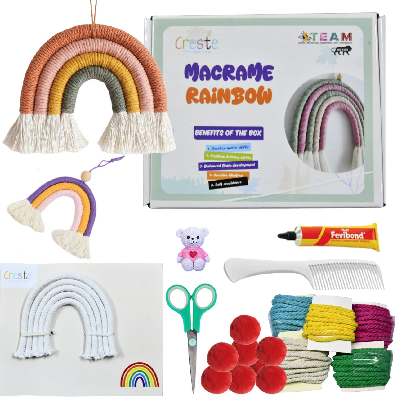 DIY Macrame Rainbow Making Kit | 5years+
