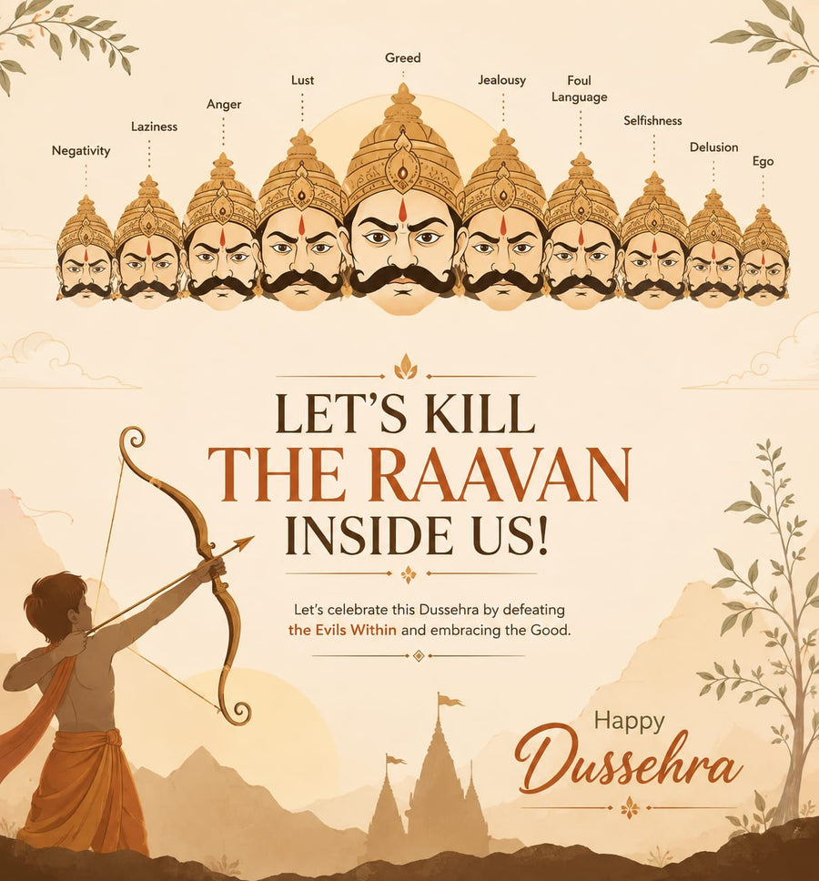 DIY Dussehra Kit for Kids - 3ft Ravan Craft Set with Pre-Cut Pieces, Paints & Stickers - Educational Festival Activity for Ages 3+