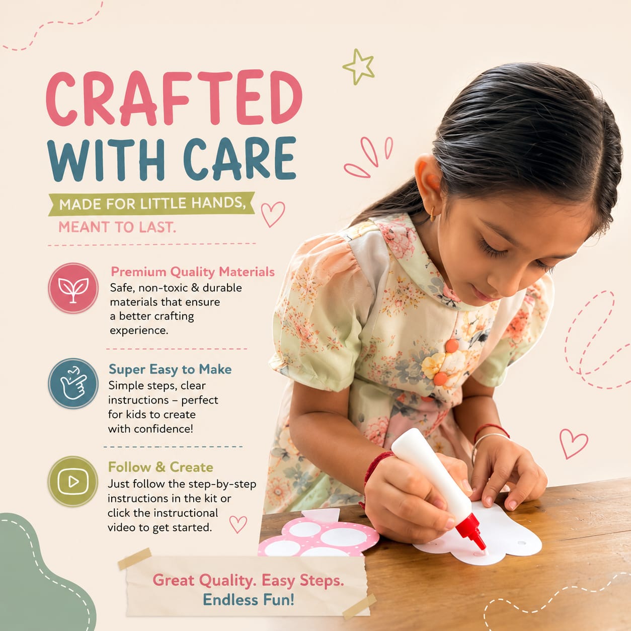 DIY Animal Hand Puppet Making Kit | 3years+
