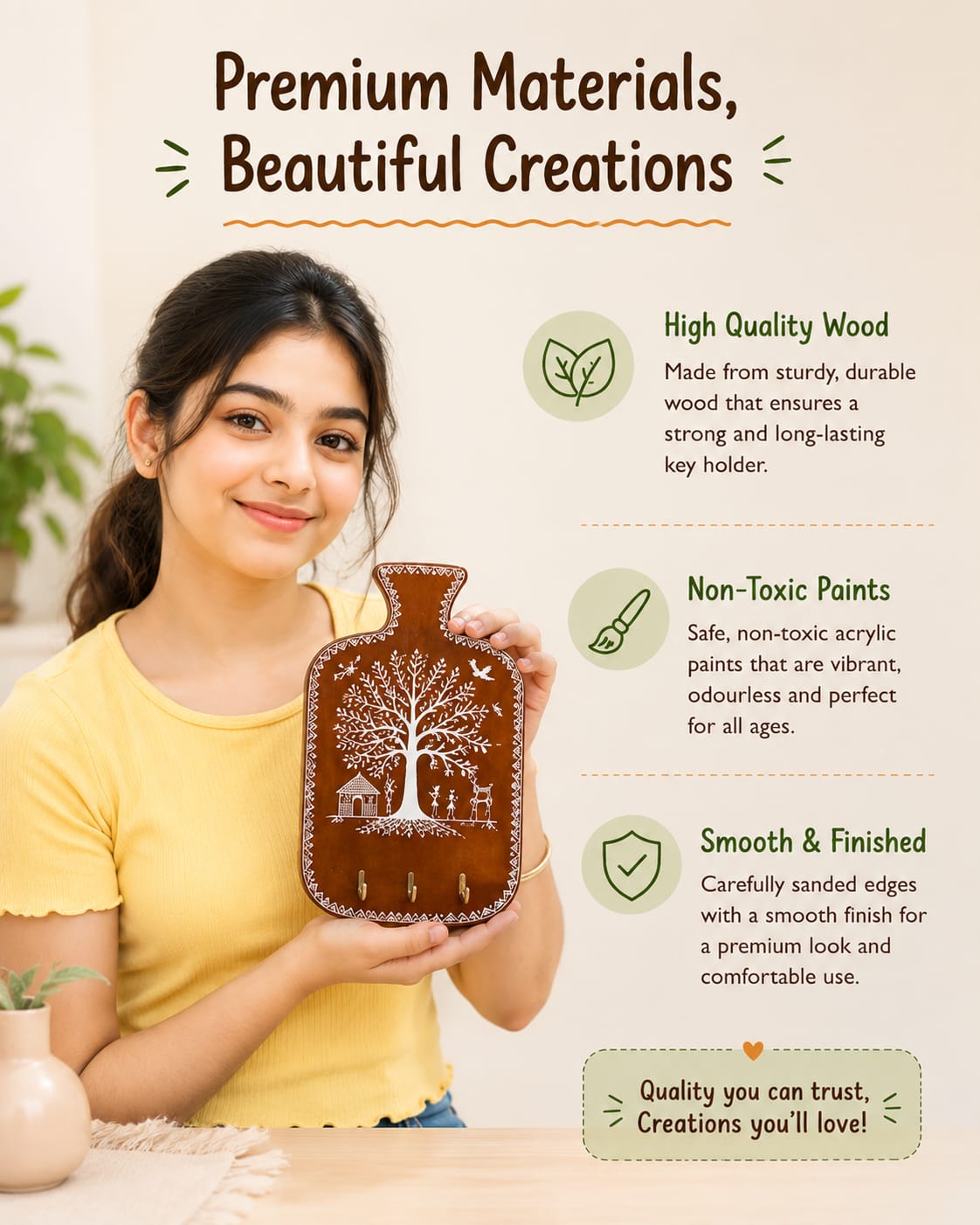 DIY Warli Keychain Holder Making Kit | 8years+