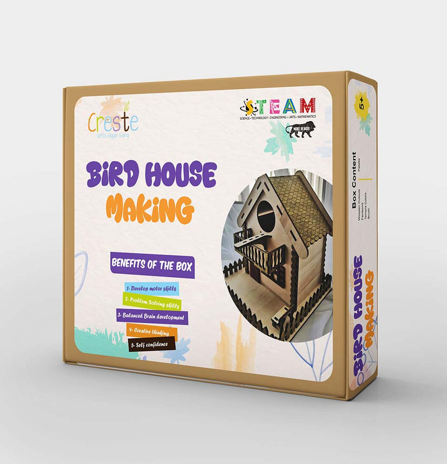 Bird House Making Kit – DIY kit for kids by Creste