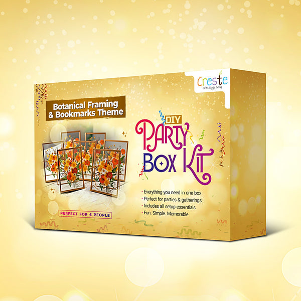 Party Box Kit – Botanical Framing and Bookmarks Theme – DIY kit for kids by Creste