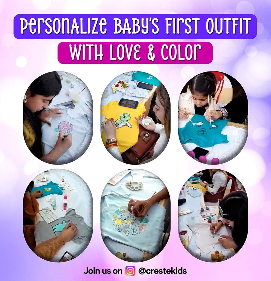 Party Box Kit – Onesie Painting Theme – DIY kit for kids by Creste