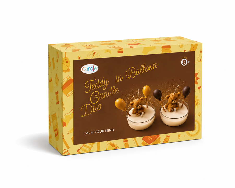 Teddy Balloon Candle Duo