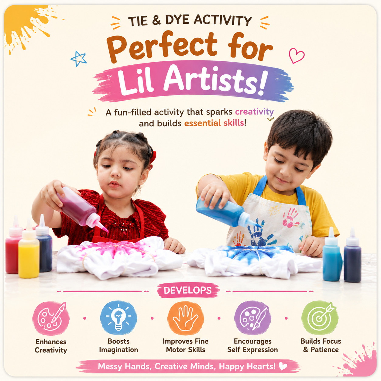 DIY Tie and Dye Tote Bag Kit | 5years+