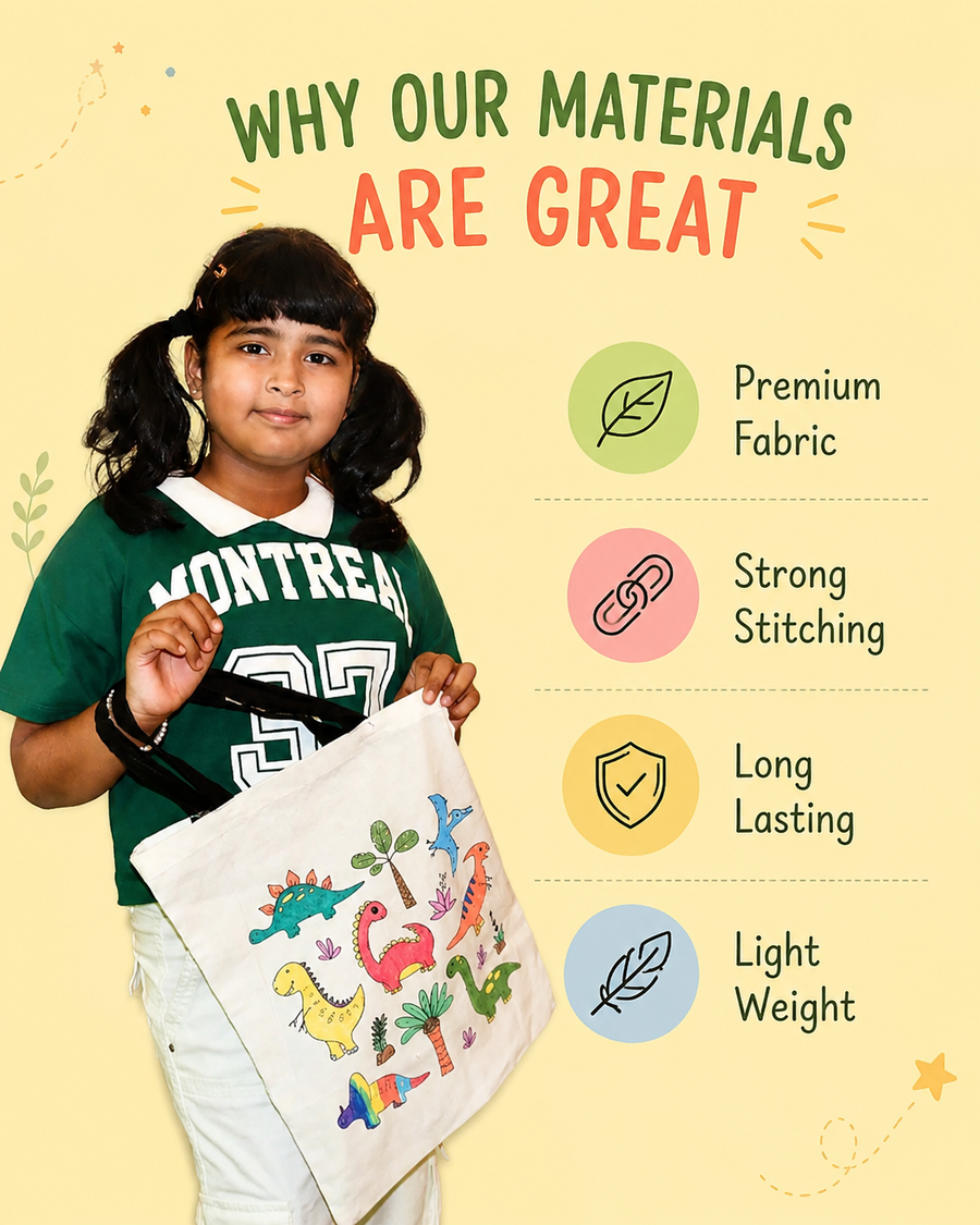 Color Your Bag Kit – Back to School Theme (Backpack Type) – DIY kit for kids by Creste