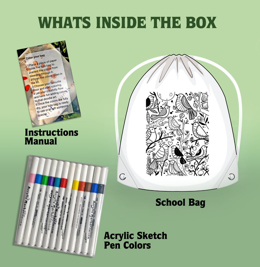 Color Your Bag Kit Available with Different Themes – DIY kit for kids by Creste