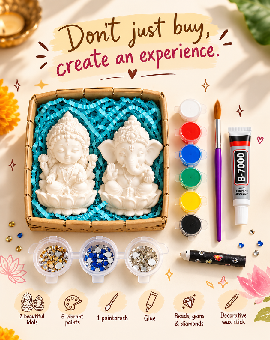 Bling Your Own Laxmi Ganesh – DIY kit for kids by Creste
