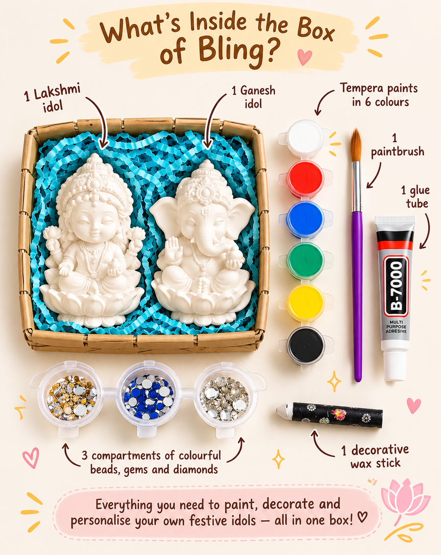 Bling Your Own Laxmi Ganesh – DIY kit for kids by Creste
