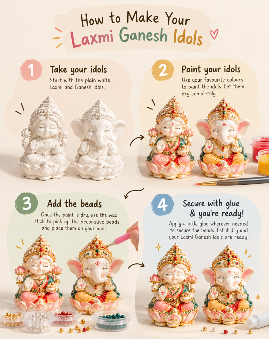 Bling Your Own Laxmi Ganesh – DIY kit for kids by Creste