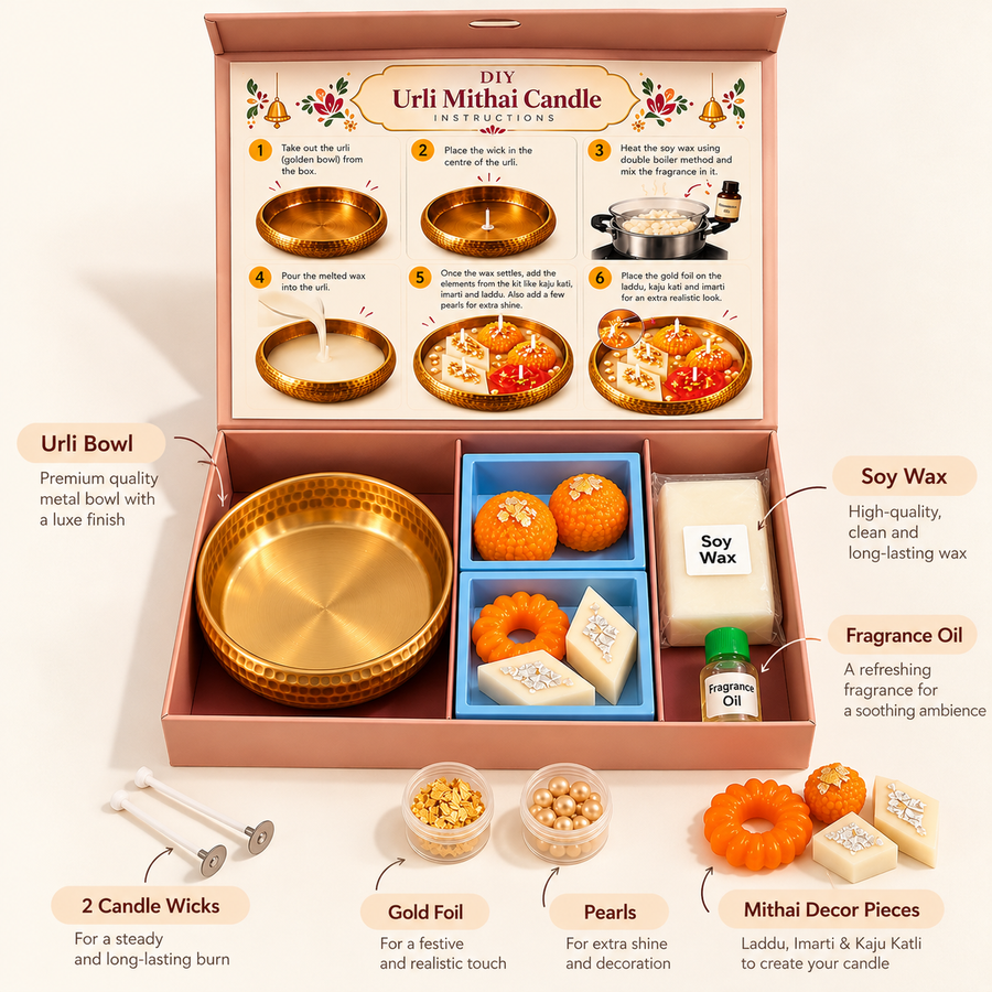 Urli Mithai Candle making kit – DIY kit for kids by Creste