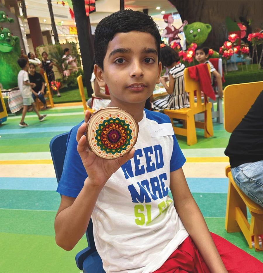 Folk Art Mandala Coaster Making Kit – DIY kit for kids by Creste
