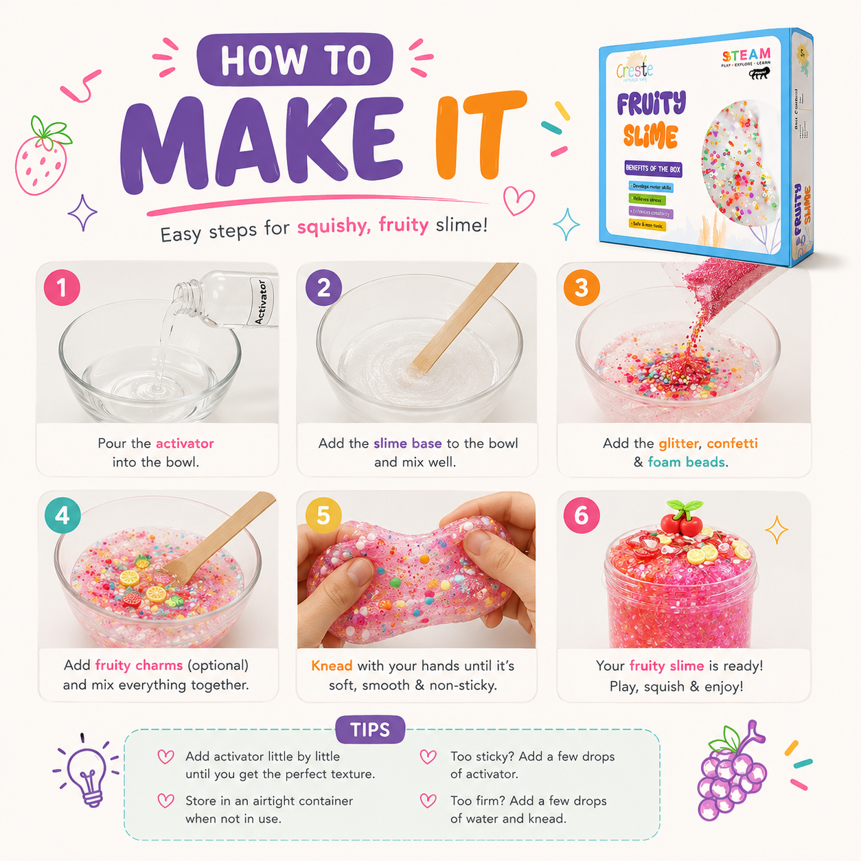 DIY Fruity Slime Making Kit | 5years+