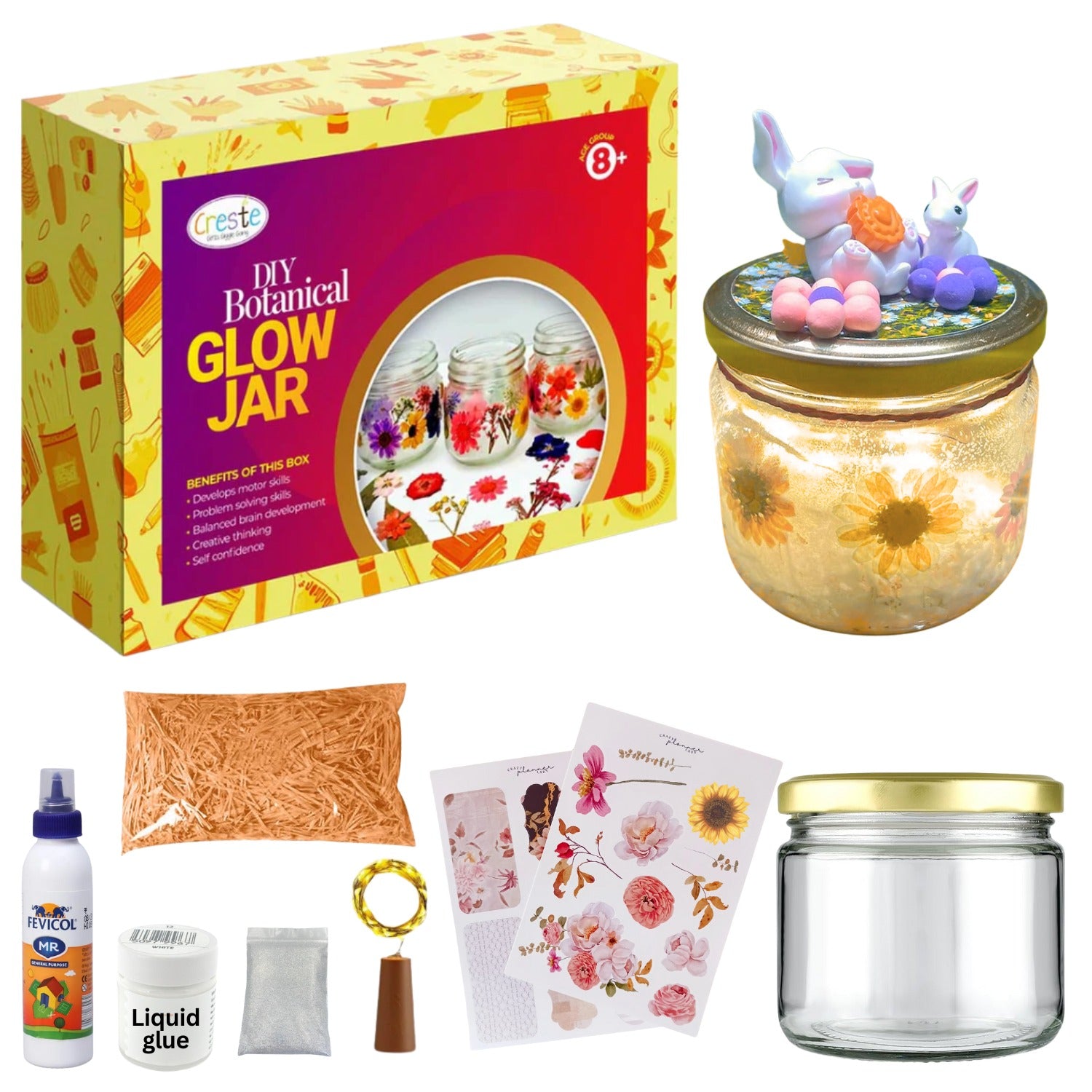 DIY Botanical Glow Jar Making Kit | 8years+