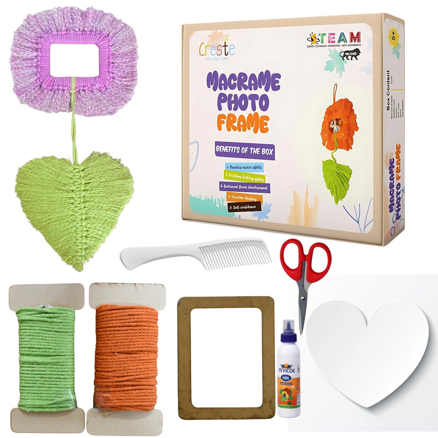DIY Macrame Photo Frame Making Kit | 5years+