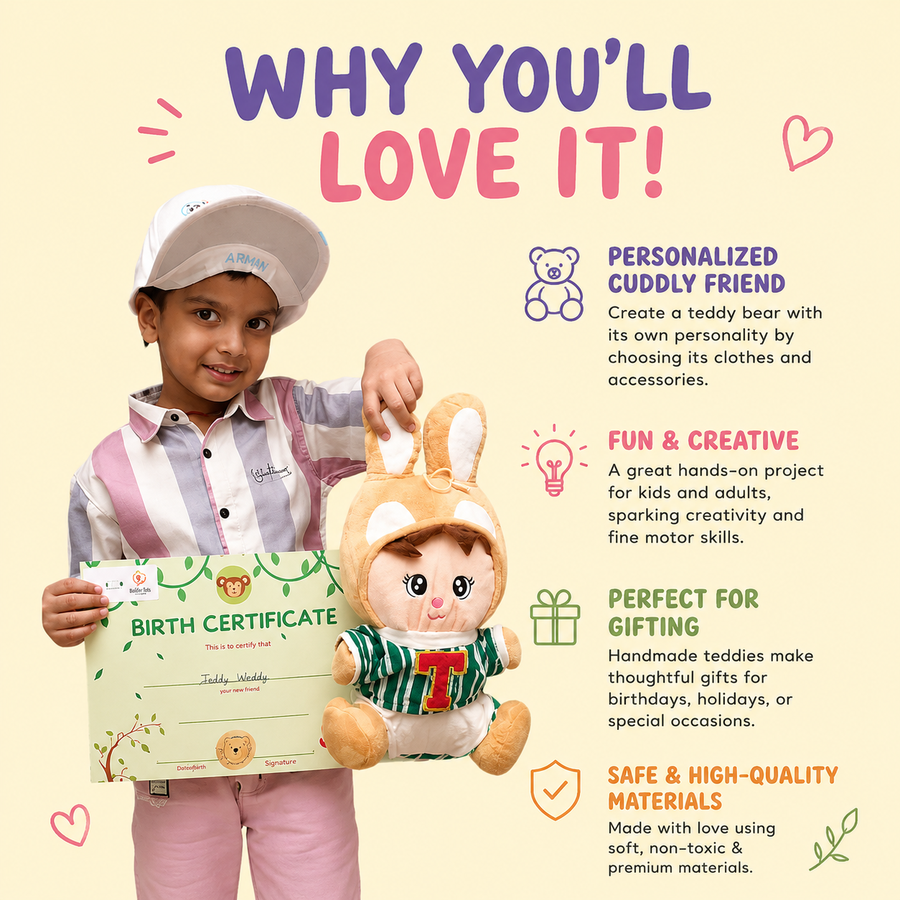 Teddy Stuffing and Dressing Kit