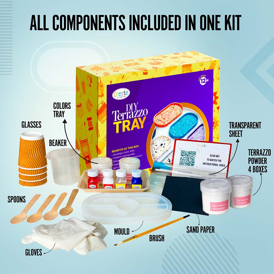 Terrazzo Tray Making Kit – DIY kit for kids by Creste
